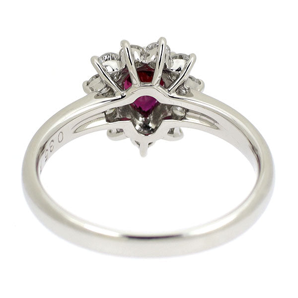 Pt900 ルビー ダイヤモンド リング 0.35ct D0.35ct
