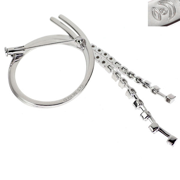 Tazaki Pearl K18WG Diamond Brooch 0.73ct