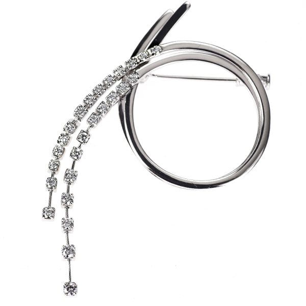 Tazaki Pearl K18WG Diamond Brooch 0.73ct