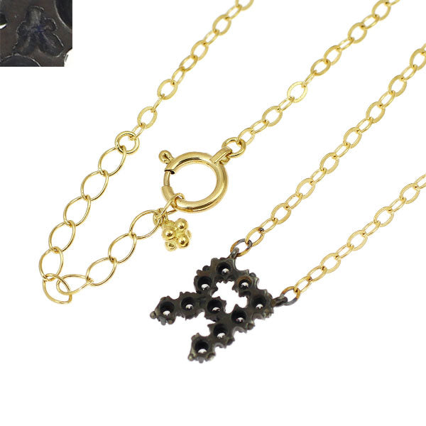 アーカー/ahkah SV/ K18YG ダイヤモンド ペンダントネックレス イマジンイニシャル「R」