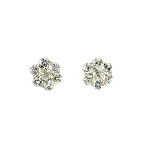 新品 K18YG ダイヤモンド ピアス 0.10ct 【エスコレ】 フラワー