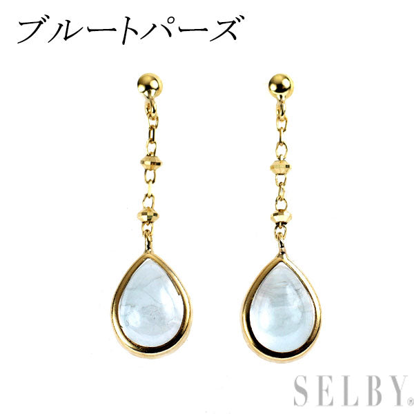 新品 K18YG ブルートパーズ ピアス【エスコレ】