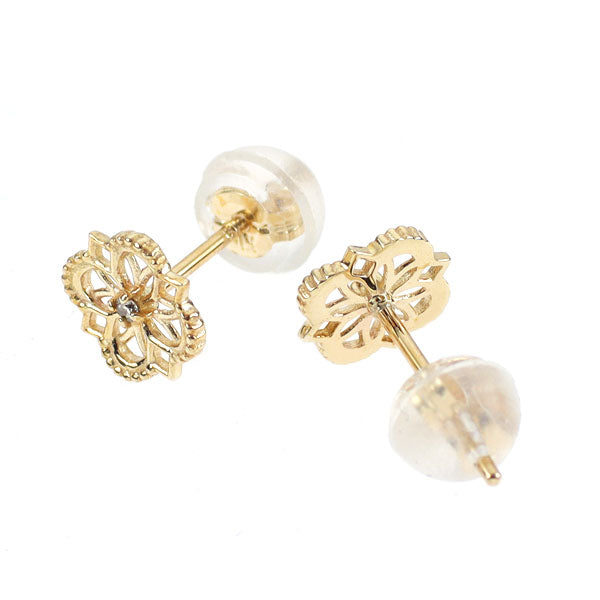 新品 K10YG ダイヤモンド ピアス 0.012ct【エスコレ】