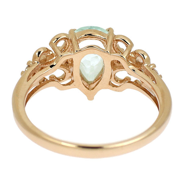 新品 K18PG パライバ トルマリン ダイヤモンド リング 0.74ct D0.08ct 【エスコレ】希少