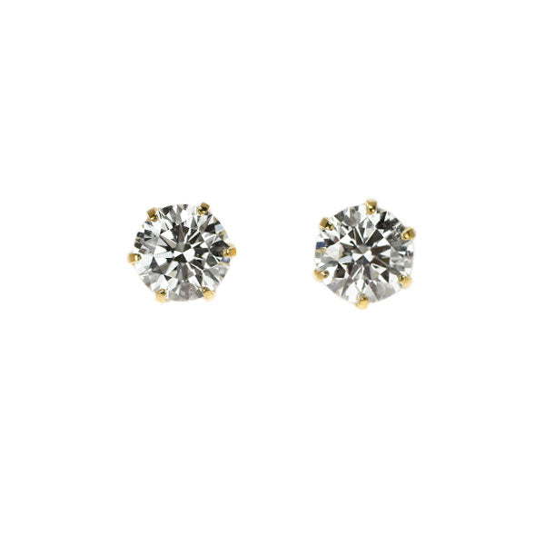 新品 K18YG ダイヤモンド ピアス 0.367ct I VVS1 3EXHC【エスコレ】