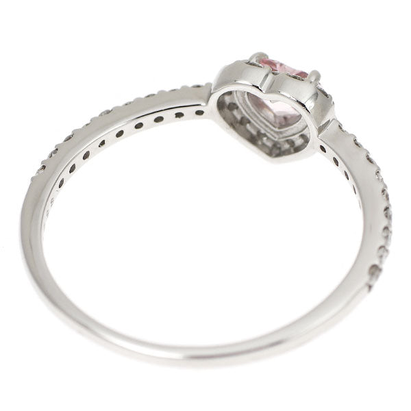 新品 Pt900 ハートシェイプ モルガナイト ダイヤモンド リング 0.21ct D0.23ct【エスコレ】