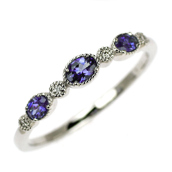 新品 Pt900 ベニトアイト ダイヤモンド リング 0.26ct D0.02ct【エスコレ】