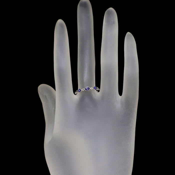 新品 Pt900 ベニトアイト ダイヤモンド リング 0.26ct D0.02ct【エスコレ】