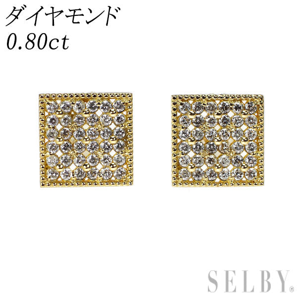 K18YG ダイヤモンド ピアス 0.80ct