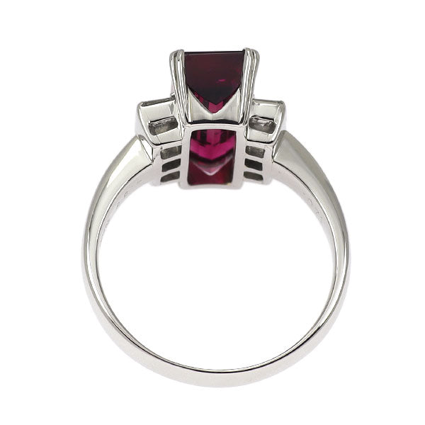 Pt900 ルベライト ダイヤモンド リング 4.95ct D0.71ct