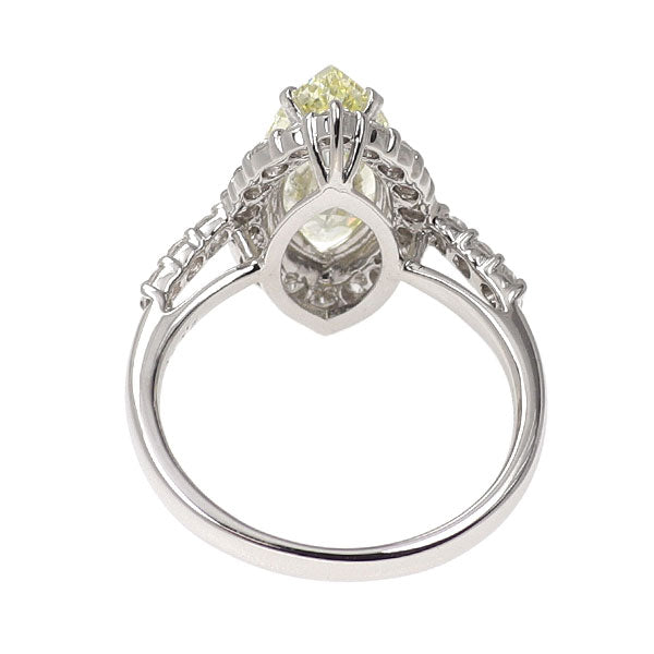 K18WG マーキス ダイヤモンド リング 2.023ct D0.60ct