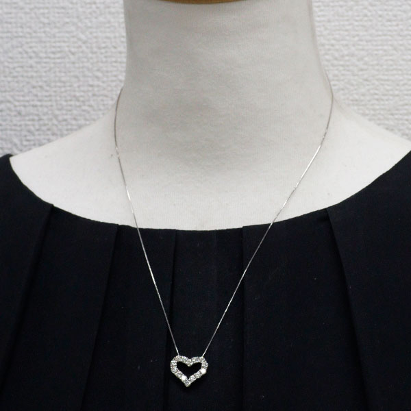 Pt950/ Pt850 H&C ダイヤモンド ペンダントネックレス 1.09ct ハート