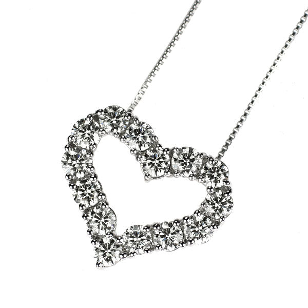 Pt950/ Pt850 H&C ダイヤモンド ペンダントネックレス 1.09ct ハート