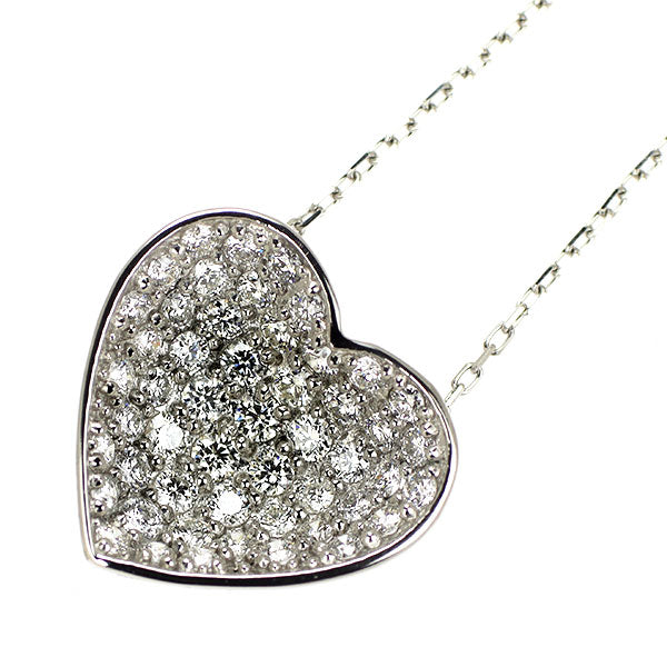 Pt900/ Pt850 H&C ダイヤモンド ペンダントネックレス 1.00ct ハート