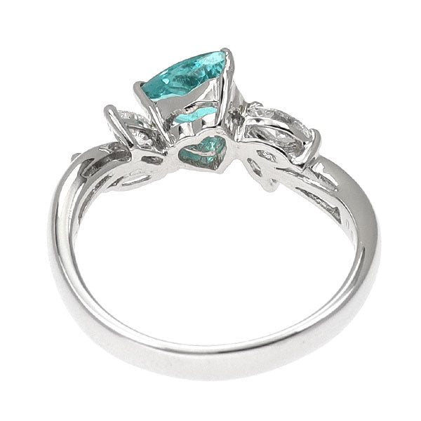 希少 Pt900 ブラジル産 パライバ トルマリン ダイヤモンド リング 0.69ct D0.34ct