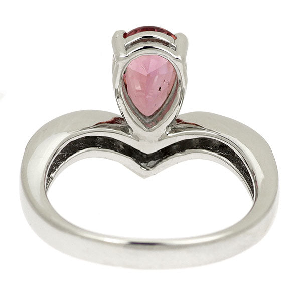 Pt950 パパラチアサファイア ダイヤモンド リング 1.50ct D0.43ct