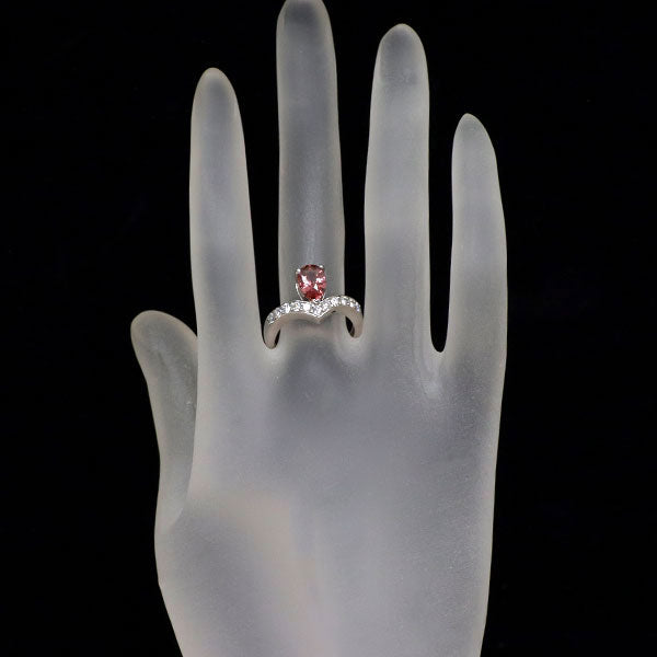 Pt950 パパラチアサファイア ダイヤモンド リング 1.50ct D0.43ct