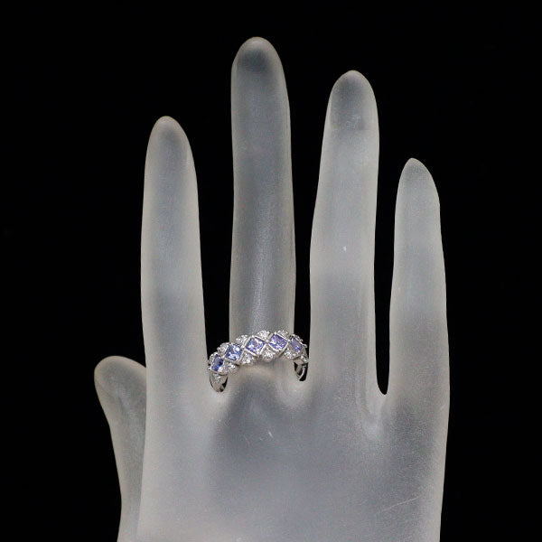 K18WG タンザナイト ダイヤモンド リング 0.80ct D0.50ct