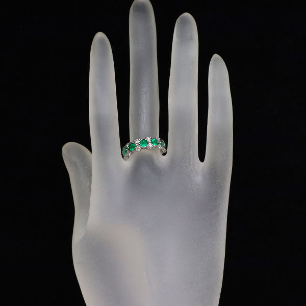 Pt900 エメラルド ダイヤモンド リング 0.75ct D0.43ct