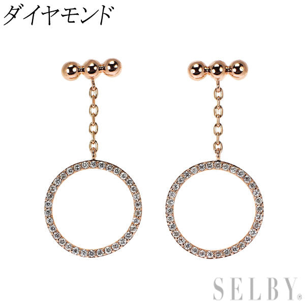 K18PG ダイヤモンド ピアス