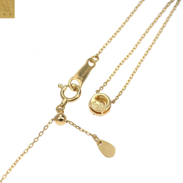 ヴァンドーム青山 K18YG ダイヤモンド ペンダントネックレス 0.108ct D0.05ct グレース