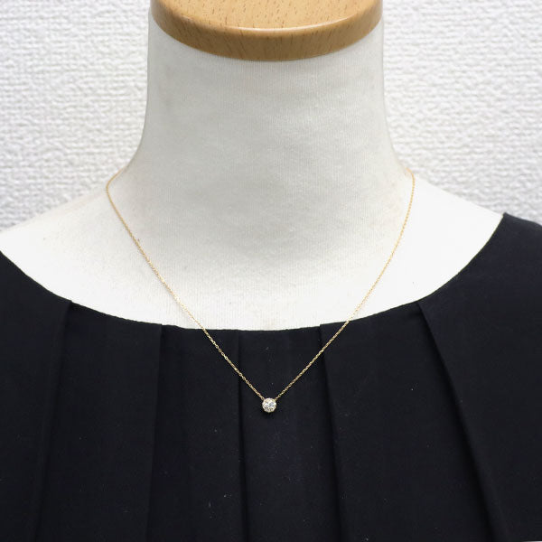 ヴァンドーム青山 K18YG ダイヤモンド ペンダントネックレス 0.108ct D0.05ct グレース