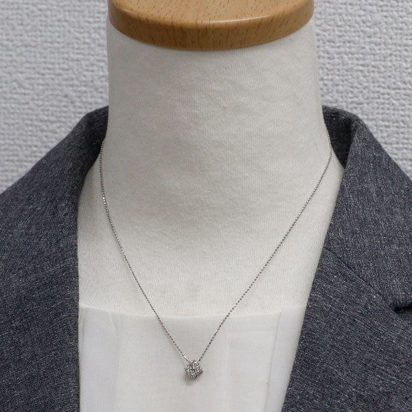 Pt900/ Pt850 ダイヤモンド ペンダントネックレス 0.34ct フラワー