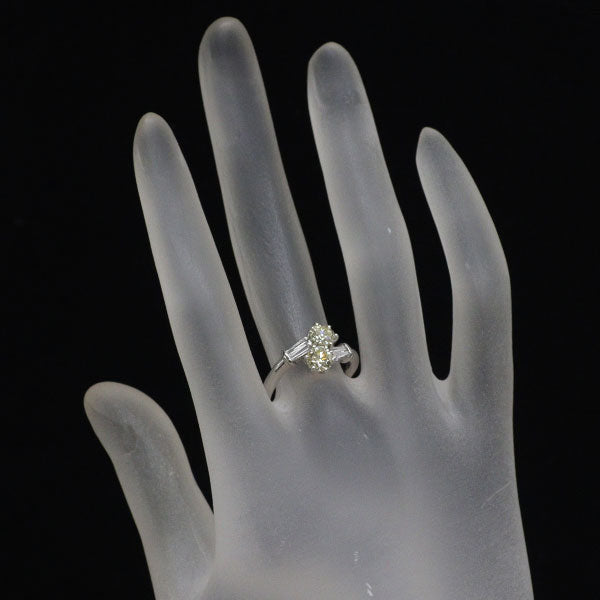 平和堂貿易 Pt950 ダイヤモンド リング 1.05ct D0.22ct トワエモア