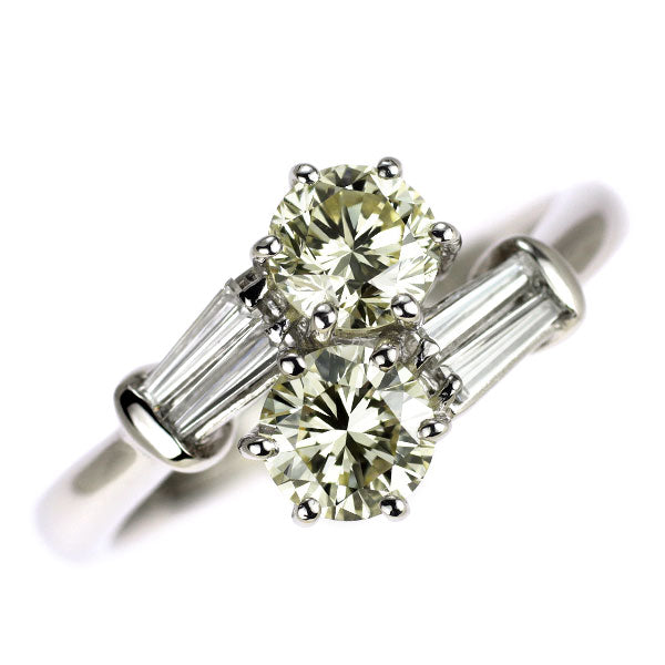 平和堂貿易 Pt950 ダイヤモンド リング 1.05ct D0.22ct トワエモア