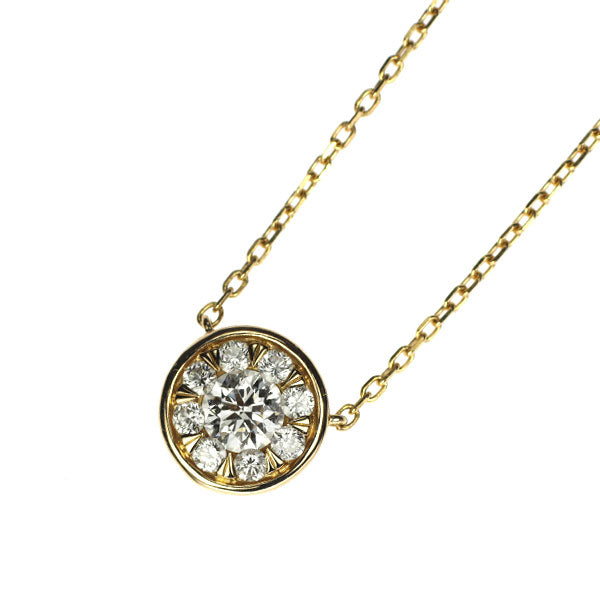 ヴァンドーム青山 K18YG ダイヤモンド ペンダントネックレス 0.152ct D0.09ct