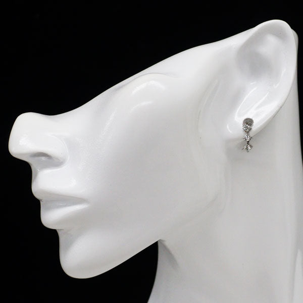 Pt900 ダイヤモンド ピアス 0.50ct スリーストーン