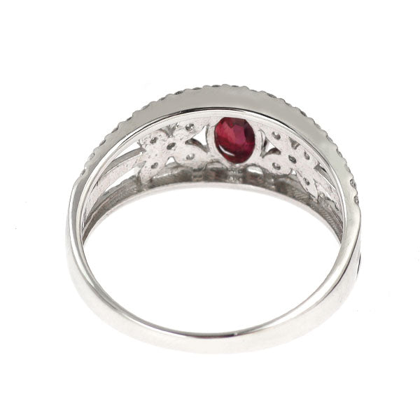 Pt900 ルビー ダイヤモンド リング 0.662ct D0.29ct
