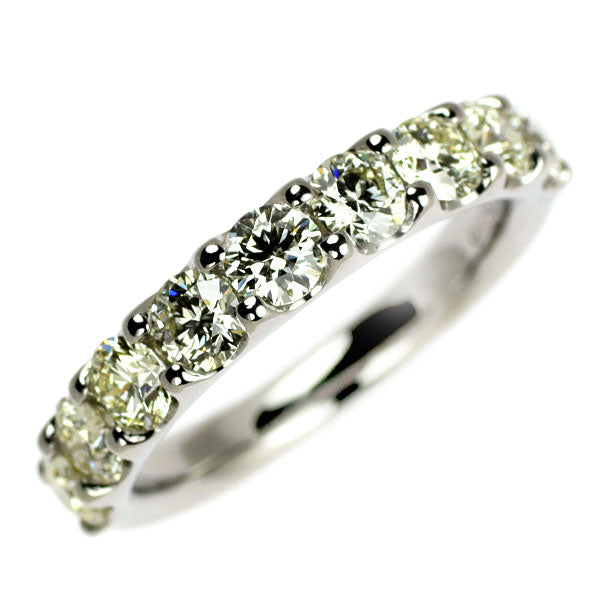Pt900 H&C ダイヤモンド リング 1.52ct ハーフエタニティ