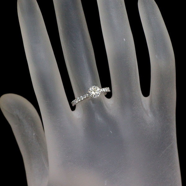 ハリーウィンストン Pt950 ダイヤモンド リング 0.58ct F VVS1 3EX ブリリアント ラブ