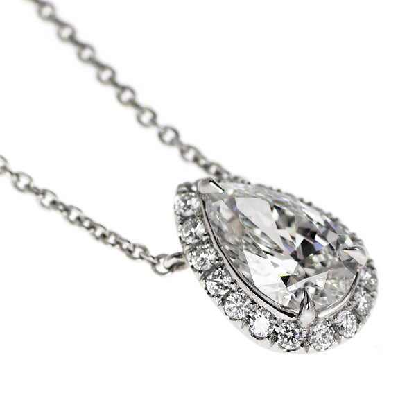 ハリーウィンストン Pt950 ペアシェイプ ダイヤモンド ペンダントネックレス 1.15ct E VVS1