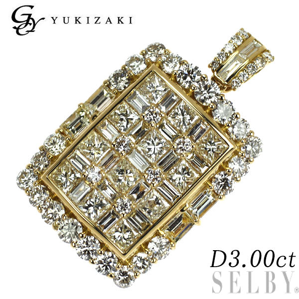 ゆきざき K18YG ダイヤモンド ペンダントトップ 3.00ct レガリア