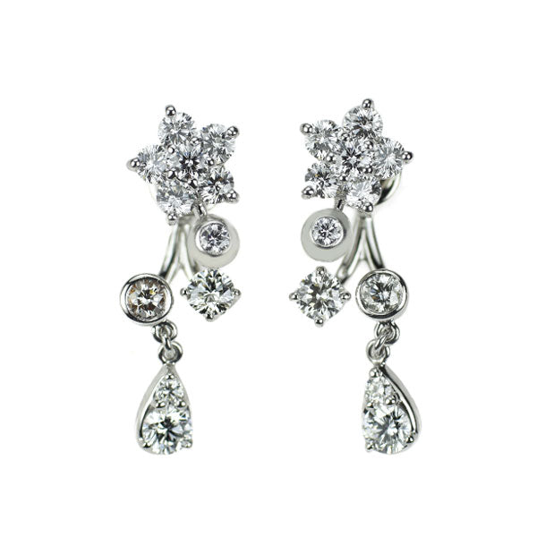Pt850/ Pt900 ダイヤモンド ピアス 1.10ct