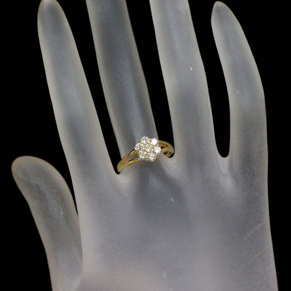 K18YG ダイヤモンド リング 0.50ct フラワー
