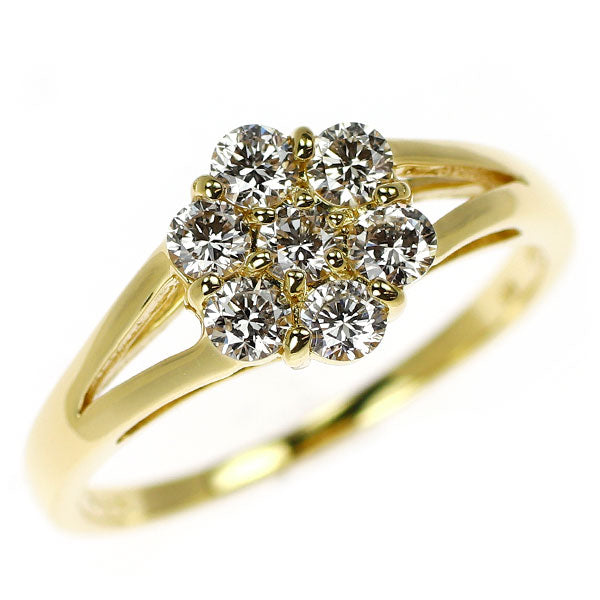 K18YG ダイヤモンド リング 0.50ct フラワー