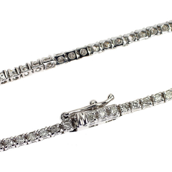 K18WG ダイヤモンド テニス ネックレス 2.00ct
