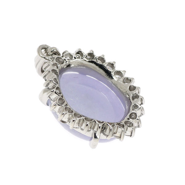 Pt900 ラベンダー翡翠 ダイヤモンド ペンダントトップ 7.73ct D0.50ct