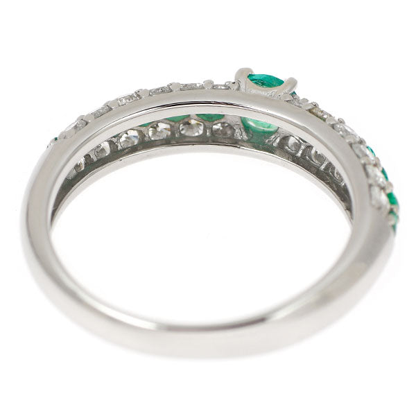 Pt900 エメラルド ダイヤモンド リング 0.44ct D0.47ct