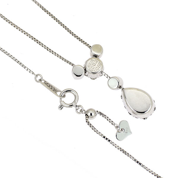 K18WG ブラック/カラーレス ダイヤモンド  ペンダントネックレス 0.20ct D0.58ct