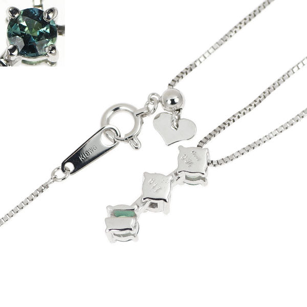 希少 K18WG アレキサンドライト ダイヤモンド ペンダントネックレス 0.34ct D0.17ct 2Way