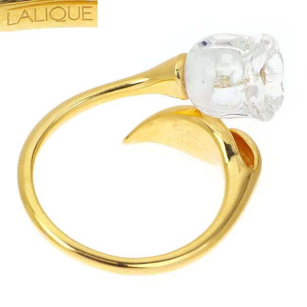 ラリック/ LALIQUE SV クリスタルガラス リング ミュゲ フラワー 59号