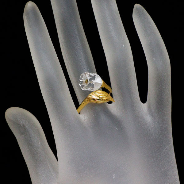 ラリック/ LALIQUE SV クリスタルガラス リング ミュゲ フラワー 59号
