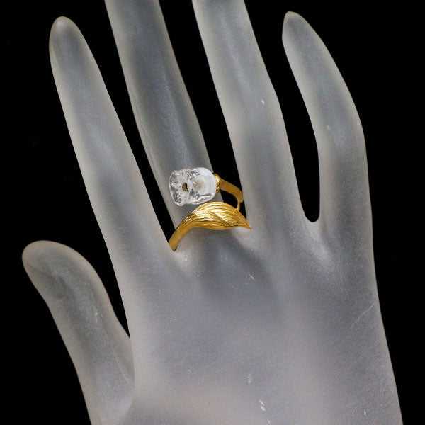 ラリック/ LALIQUE SV クリスタルガラス リング ミュゲ フラワー 57号