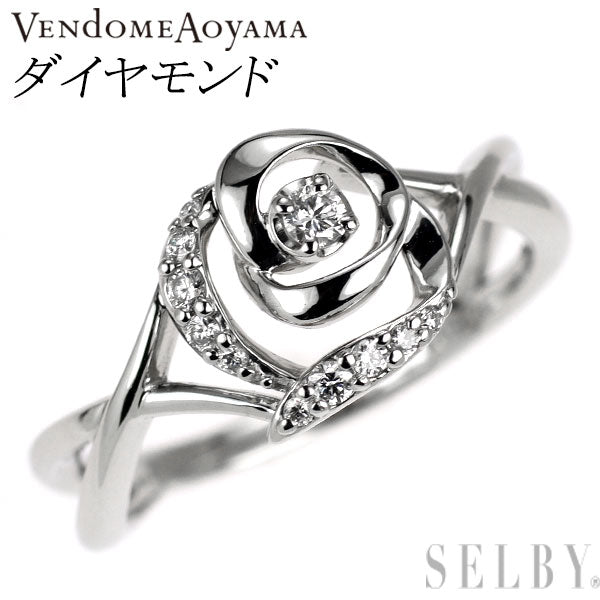 ヴァンドーム青山 Pt950 ダイヤモンド リング フラワー