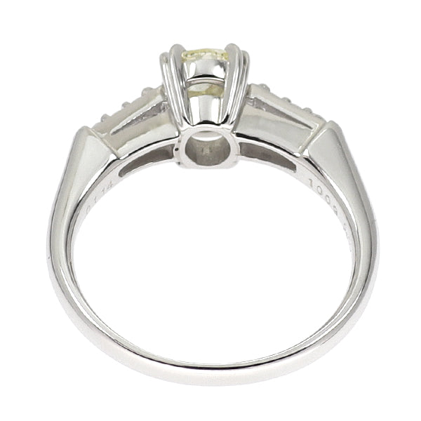 Pt900 オーバル ダイヤモンド リング 1.009ct D0.114ct