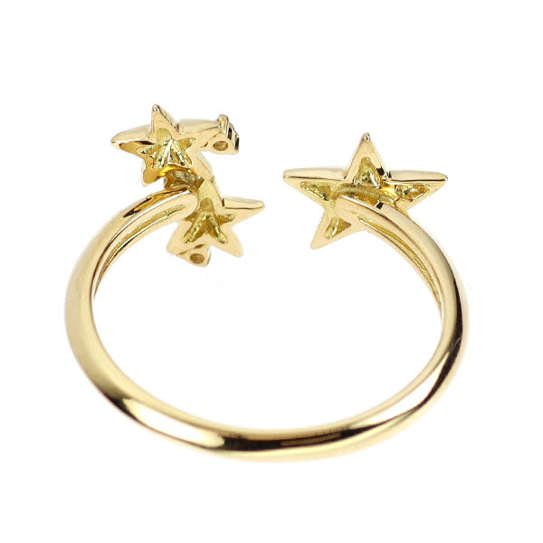K18YG ダイヤモンド フォークリング 0.03ct スター